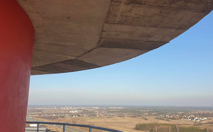 alpinQ realizacje - wieża radarowa lotnisko Katowice - prace budowlane